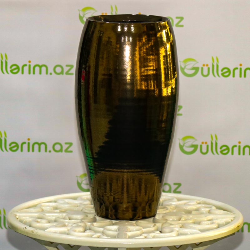 Amora Plant Vase-Black Gold