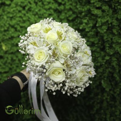 Toy nişan buketi (Ağ Qızılgül )