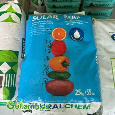 Suda Tam Həll Olan Fosforlu Gübrə - 25 kq ( Solar MAP 12:61:0 – Uralchem)