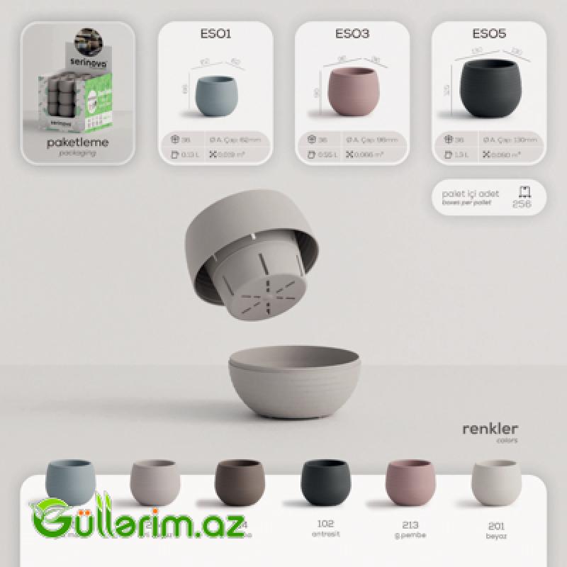 Dekorativ Plastik Dibçək