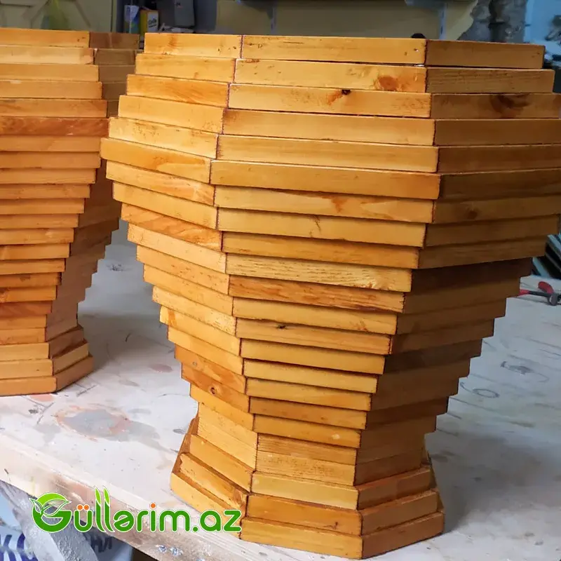 Taxta dibçək (Əl işi) № 08