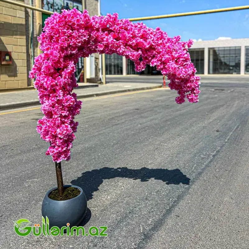 Süni Formalı Çəhrayı Sakura Ağacı